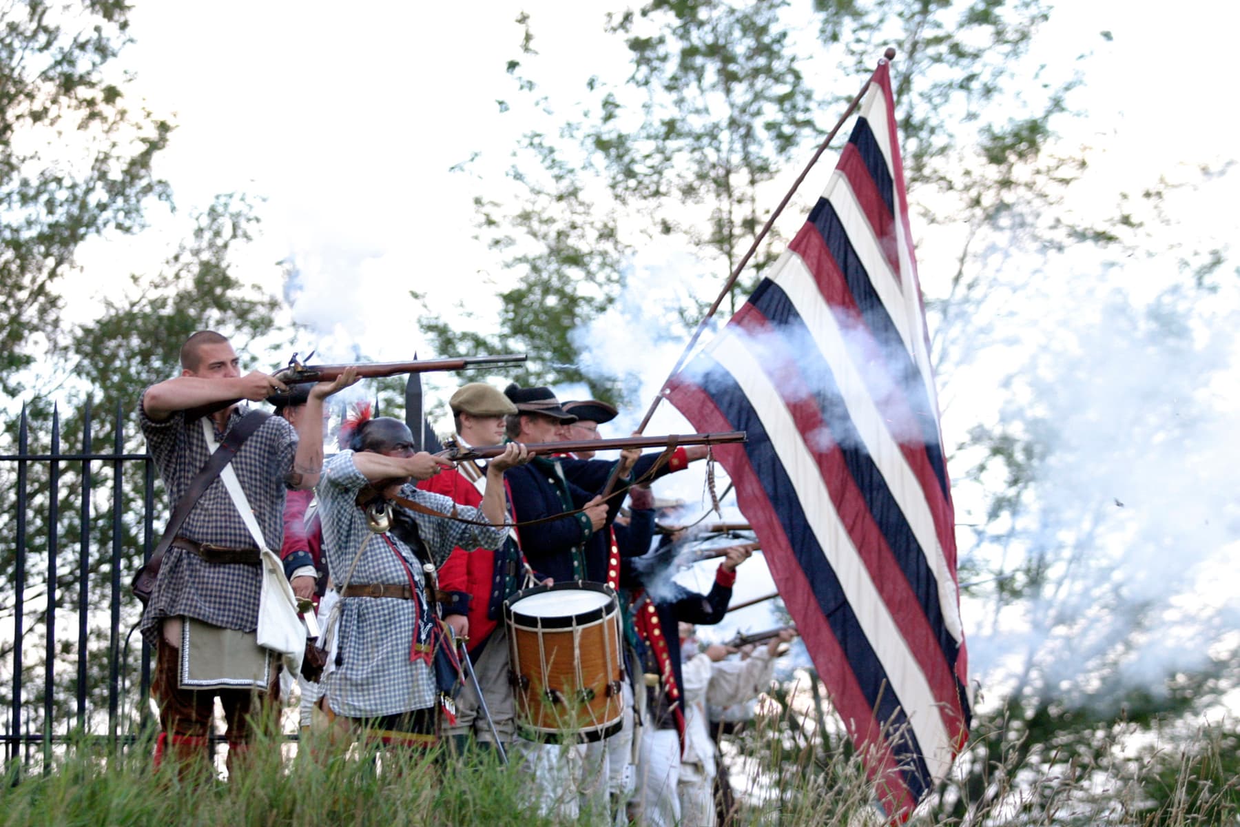 Photo of battle re-enactors