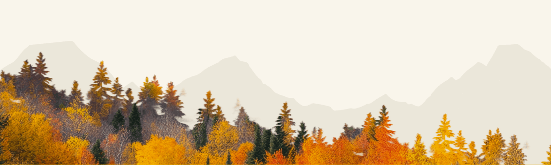 Painting of trees and mountains