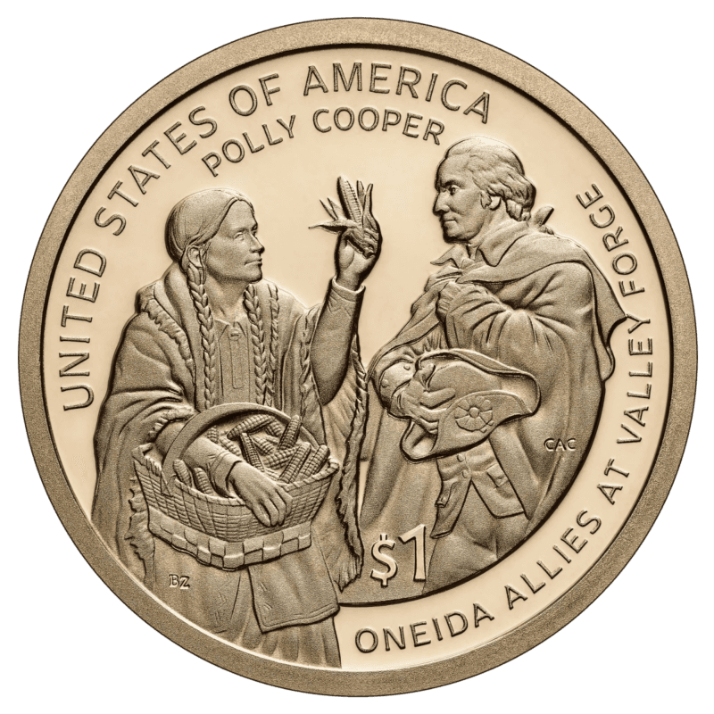 U.S. Mint Honors Oneida War Heroine Polly Cooper with 2026 Native American $1 Coin as America Approaches 250th Anniversary