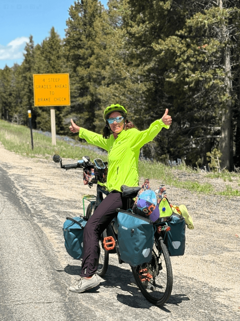 Over 109 days and 4,308 miles, she pedaled her bike and four panniers with her friend, Dan Mitchell, from a tiny coastal town to the boardwalk lights of Coney Island.